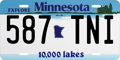 MN license plate 587TNI