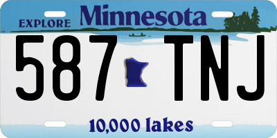 MN license plate 587TNJ