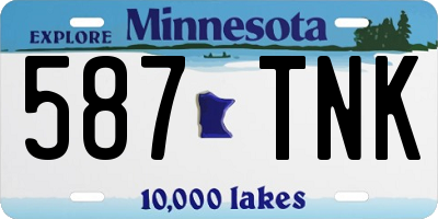 MN license plate 587TNK