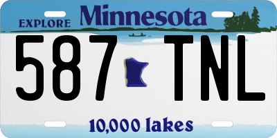 MN license plate 587TNL
