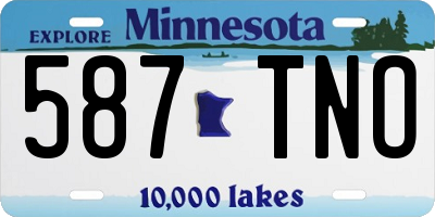 MN license plate 587TNO