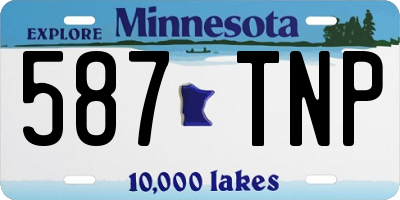 MN license plate 587TNP