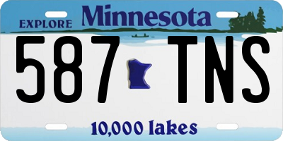 MN license plate 587TNS