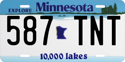 MN license plate 587TNT