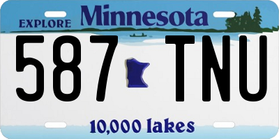 MN license plate 587TNU