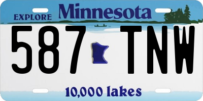MN license plate 587TNW