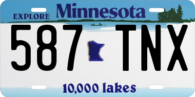 MN license plate 587TNX