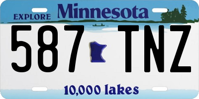 MN license plate 587TNZ