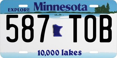 MN license plate 587TOB