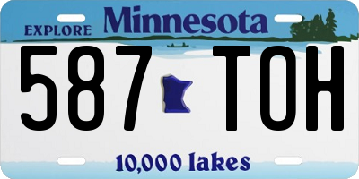 MN license plate 587TOH