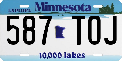 MN license plate 587TOJ