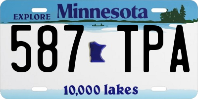 MN license plate 587TPA