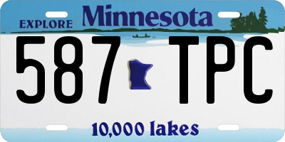 MN license plate 587TPC