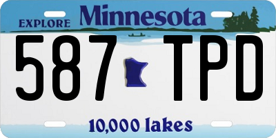 MN license plate 587TPD