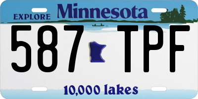 MN license plate 587TPF