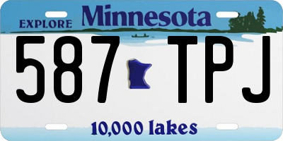 MN license plate 587TPJ