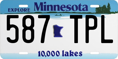 MN license plate 587TPL