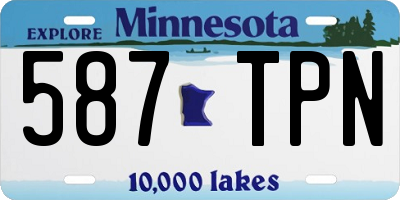 MN license plate 587TPN