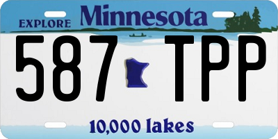 MN license plate 587TPP