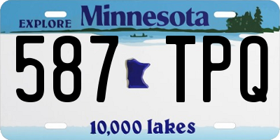 MN license plate 587TPQ