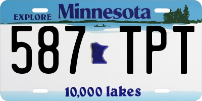 MN license plate 587TPT