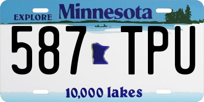MN license plate 587TPU