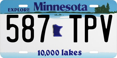MN license plate 587TPV