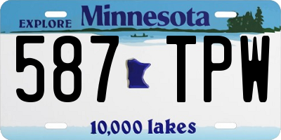 MN license plate 587TPW