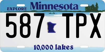 MN license plate 587TPX