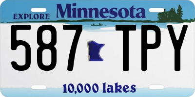 MN license plate 587TPY