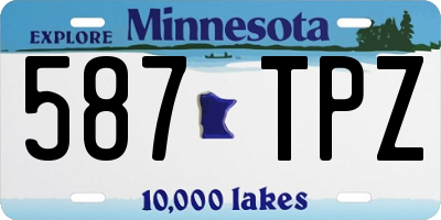 MN license plate 587TPZ
