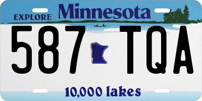 MN license plate 587TQA