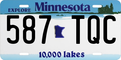MN license plate 587TQC