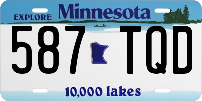 MN license plate 587TQD