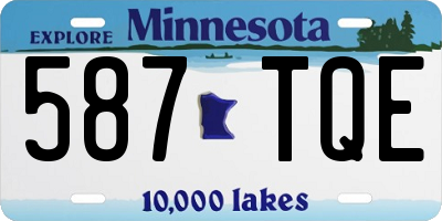 MN license plate 587TQE