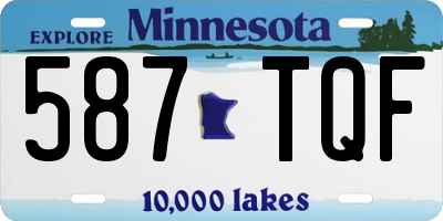 MN license plate 587TQF