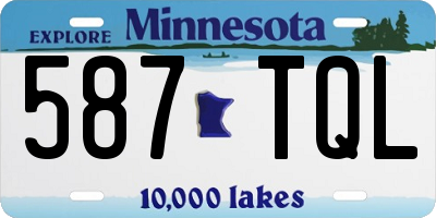 MN license plate 587TQL