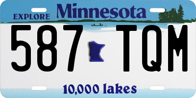 MN license plate 587TQM