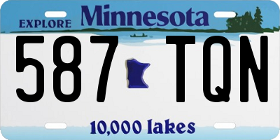 MN license plate 587TQN