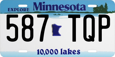 MN license plate 587TQP