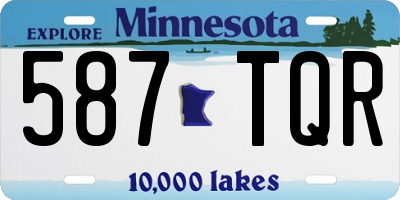 MN license plate 587TQR