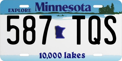 MN license plate 587TQS