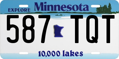 MN license plate 587TQT