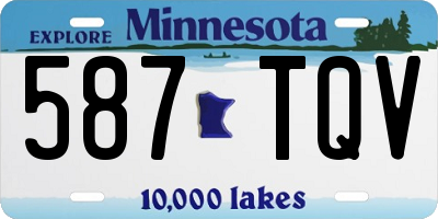 MN license plate 587TQV