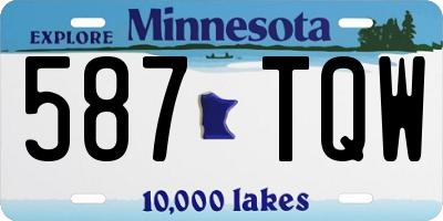 MN license plate 587TQW