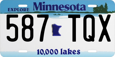 MN license plate 587TQX