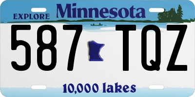 MN license plate 587TQZ
