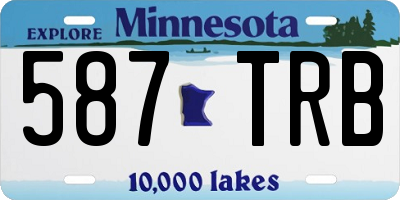 MN license plate 587TRB