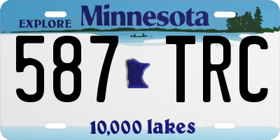 MN license plate 587TRC