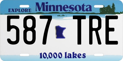 MN license plate 587TRE
